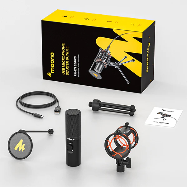 USB Мікрофон для подкастерів Maono PM471TS в наборі з аксесуарами