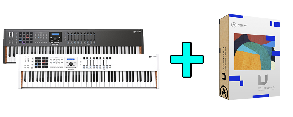 До кожної клавіатури KeyLab MkII 88 в комплекті електронний ключ до повної версії V Collection 9